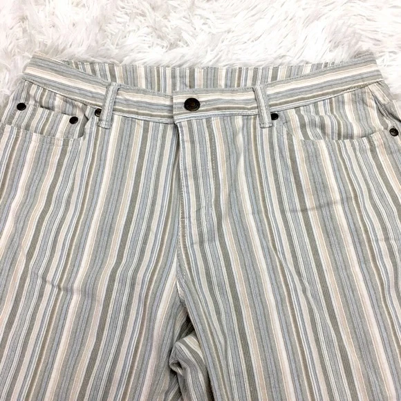 Kim Rogers Pastel Striped Capris Size 10P - Picture 3 of 5